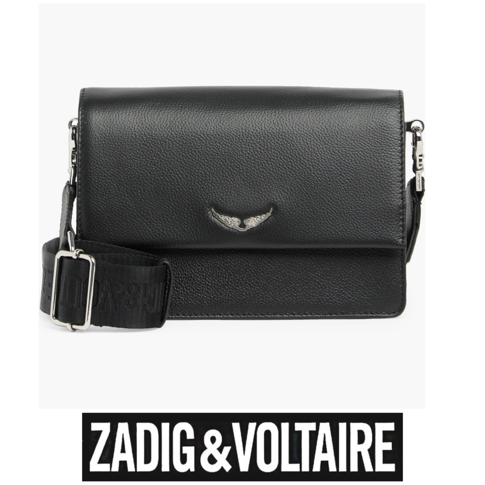 ✨Zadig & Voltaire Lolita Wings Leather Crossbody Bag in Noir (Black) ✨
